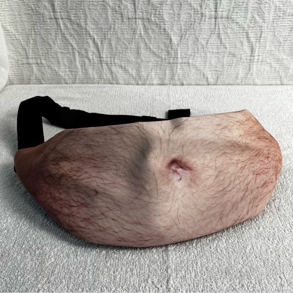 Novelty Hairy Belly Button Fanny Pack - Picture 1 of 16